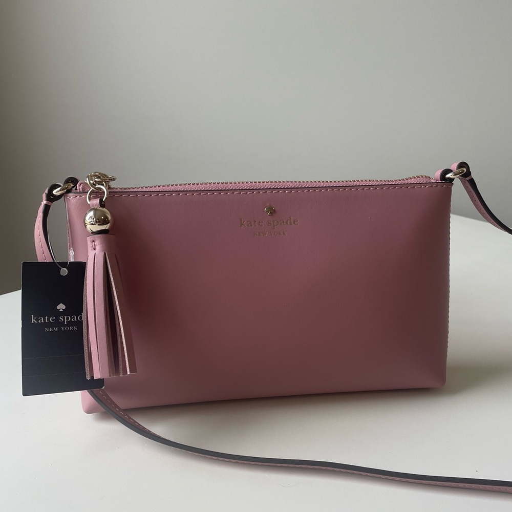 NWT Kate Spade Ivy Street Amy Leather Crossbody Lip Balm Pink